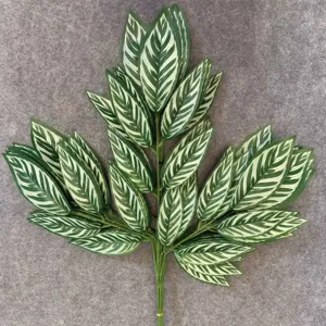 Artificial plant branch fake leaves green foliage for indoor garden landscape decoration detail view