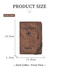 Multifunctional passport holder wallet organizer travel card case travel document bag.