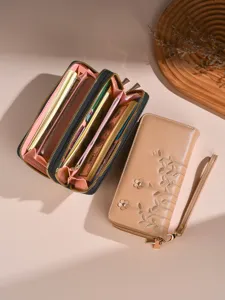 Damen lange doppelte Reißverschluss Brieftasche große Kapazität Handytasche Hauptansicht