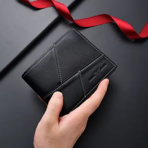 Men Short Wallet PU Leather Bifold Minimalist Business Card Holder Cash Pocket Purse Casual Fashion Wallet