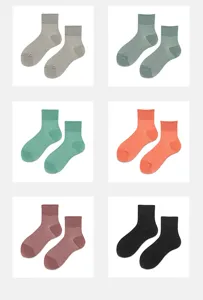 Detailed view of solid color breathable women socks in multiple colors options available