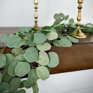 Kunstmatige eucalyptuslinger voor feest bruiloft woondecoratie groene plant bladeren