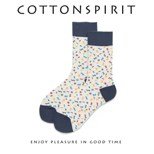 Chaussettes Mid-Calf Streetwear Unisexe Motif Géométrique Bloc de Couleur Casual Sport Skateboard Mélange de Coton