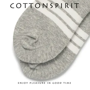 Unisex striped cotton boat socks, spring and summer soft breathable casual low cut socks.