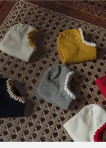 Japanese cute bubble edge women boat socks, sweet cotton ruffles short socks for spring summer.
