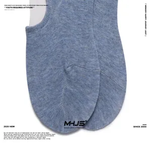 Cotton blend shallow mouth invisible boat socks casual solid color summer short socks