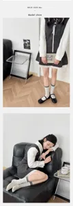 Spring summer thin women cotton socks striped short socks cute casual hosiery style.