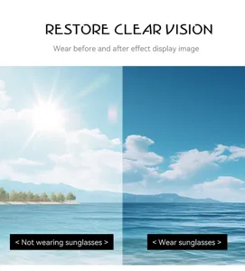 Lunettes de soleil de cyclisme polarisees pour conduite en plein air anti UV hommes.