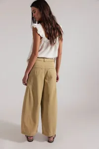 Lassige Damen Weite Hose, bequeme lockere Passform im Retro-Stil fur den Alltag geeignet.
