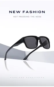 Nouvelles lunettes de soleil polarisées tendance pour hommes et femmes, protection solaire élégante.