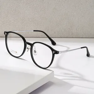 Monture de Lunettes Optiques TR90 Bêta Titane Ultra-Légère Coréenne Femmes Plein Cerclage Myopie Lunettes Mode