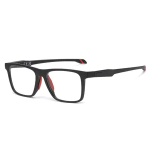 Lunettes de vue homme TR90 sport mode monture noire carree optique tendance chic