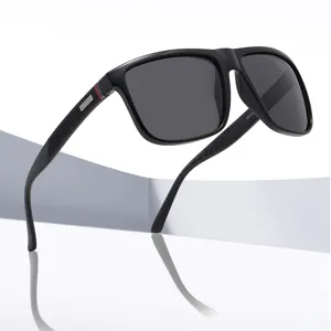 Lunettes de Soleil Polarisées Carrées de Mode Pour Hommes et Femmes Protection UV400 Lunettes de Conduite Cadre PC Verre TAC