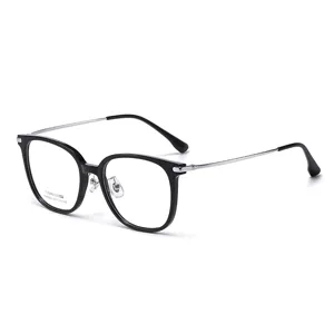 Monture de lunettes ronde minimaliste en TR et titane pour femme, lunettes de myopie rétro.