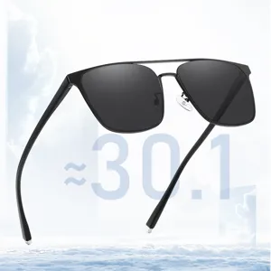 Lunettes de soleil polarisées pour hommes, ultralégères, style rétro anti-UV.