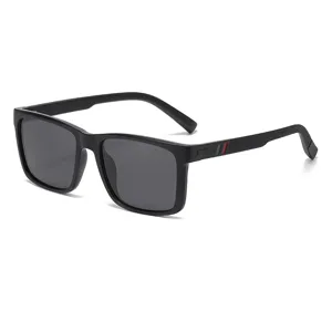 Lunettes de soleil carrées noires classiques pour hommes, lunettes de conduite.
