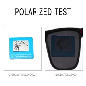 Polarized sunglasses for men outdoor sports UV protection cycling eyewear with test card detail