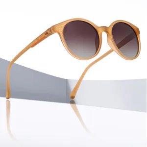 Hommes Polarisé Lunettes de Soleil Monture Ronde UV400 Conduite Extérieur Mode Casual Vintage Rétro