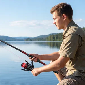 1.8M telescopic fishing rod and spinning reel set, portable travel sea fishing gear.