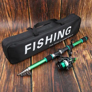 Portable Telescopic Fishing Rod Set Carbon Sea Pole With Spinning Reel And Carry Bag Outdoor Travel Tackle Kit