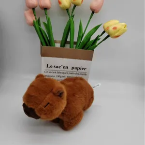 Cute capybara plush toy brown stuffed animal soft doll cartoon decompression gift toy