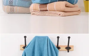 Pure cotton bath towel thickened soft absorbent solid color home daily beach towel.
