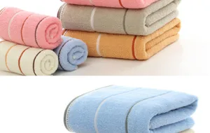 Asciugamano da bagno in puro cotone a righe morbido assorbente set asciugamani casa