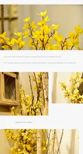 Branche de faux forsythia plante artificielle pour décoration de maison hôtel intérieur