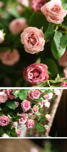 Splendido bouquet di fiori di rose artificiali per la decorazione elegante