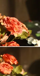 Kuenstlicher rosen blumenstrauss fuer heimdeko tischdekoration kunstblumen orange