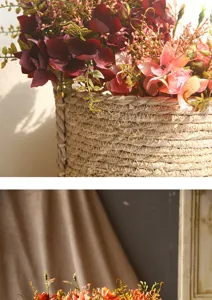 Bouquet di fiori artificiali rose ortensie vintage, accessorio foto decorazione casa dettaglio.