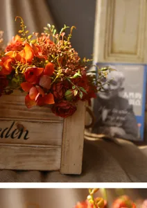 Bouquet di fiori artificiali rosa ortensia retrò per arredamento casa oggetti di scena foto