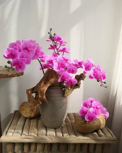 Artificial phalaenopsis orchid flower arrangement for home decor and wedding display.