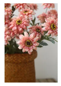 Artificial daisy flower bouquet retro sunflower floral arrangement home decor ornament detail