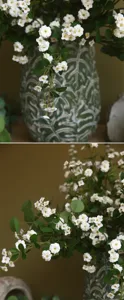 Dettaglio di fiori di rosa bianca artificiale, primo piano ramo bouquet stile rustico