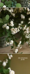 Bouquet di rose miniature artificiali stile pastorale per decorazione tavola soggiorno