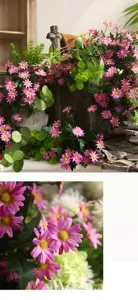 Fiori artificiali margherite stile rustico decorazione casa oggetti di fotografia