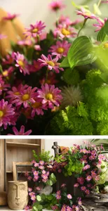 Fiori artificiali margherite stile country decorazione per la casa oggetti di scena foto