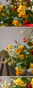Bouquet di rose artificiali stile rustico per decorazione tavola soggiorno casa floreale