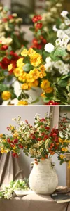Dettaglio mazzo di rose artificiali, decorazione rustica per la casa, centrotavola.
