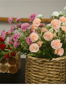 Artificial carnation flower arrangement bouquet for home decoration table centerpiece
