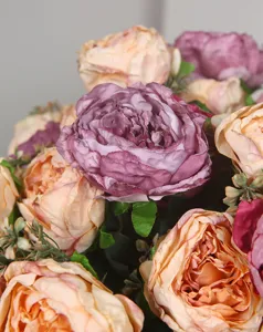 Artificial peony flowers bouquet home living room table decorative fake floral arrangement