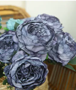 Vintage artificial peony bouquet silk flowers home decor living room aesthetic faux floral decor