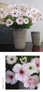 Nordic artificial peony flower arrangement home decor table centerpiece pink floral.