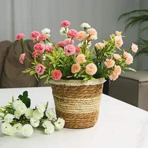 Artificial Carnation Flowers Silk Fake Carnations Bouquet For Home Living Room Dining Table Party Decoration