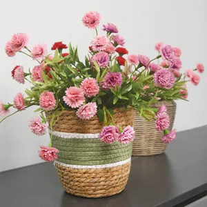 Artificial carnation flower arrangement home table decor fake flowers potted plant