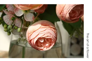 Bouquet de fleurs de thé artificielles fausses fleurs décoration nordique accessoire photo