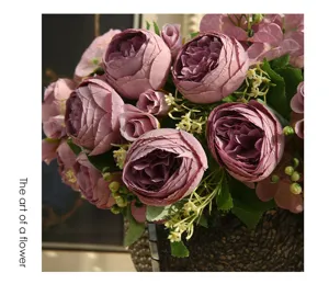 Bouquet de fleurs de roses artificielles accessoire photo de luxe nordique décoration