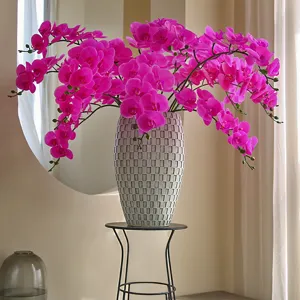 Artificial Phalaenopsis Flower 3D Touch Orchid Large Branch Fake Floral For Home Indoor Decoration Wedding Party Ornament