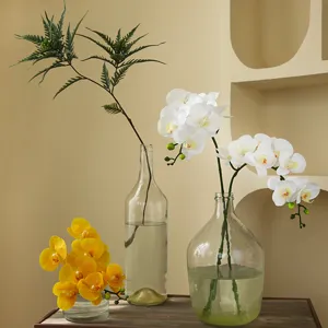 Artificial Phalaenopsis orchid flowers large branch home decor floral arrangement.